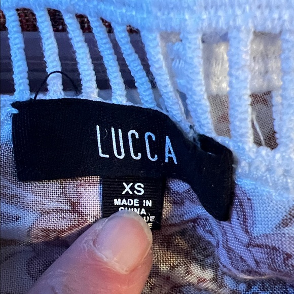 Luca Rayon Floral Maxi Dress with Lace Trim XS - Picture 4 of 8